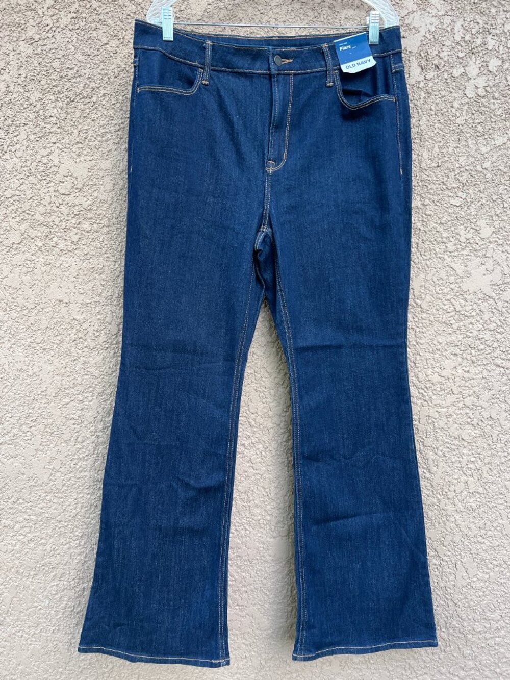 Old Navy High Rise Flare Jeans Size 20 Blue Wide Leg Y2K Retro Denim NWT